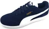 A single navy blue Puma sneaker with white accents and a gold Puma logo is shown against a white background. Produktbild-Vorschau