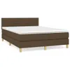 vidaXL Boxspringbett mit Matratze Dunkelbraun 140x190 cm Produktbild-Vorschau 3