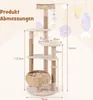 A diagram showing the dimensions of a cat tree. Náhled obrázku produktu