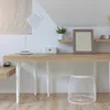 Relaxdays Tischlampe flexibel, mit Stoffschirm, verchromter Produktbild-Vorschau 2