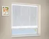 A window with white sheer curtains and a Roman blind. Produktbild-Vorschau