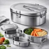 Lunchbox Camping Brotdose Brotzeit-Dose Edelstahl Box Produktbild-Vorschau 1
