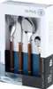 Besteckset 16-teilig Stahl silber Holzoptik für 4 Personen Produktbild-Vorschau 10
