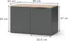 Eckkommode Vicco Wido Anthrazit 80 x 50 cm Eck Kommode mit Produktbild-Vorschau 3