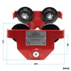 Wózek Wiltec do 2000 kg, szerokość kołnierza 55-205 mm, Podgląd zdjęcia produktu 5