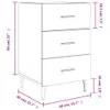 vidaXL Table de nuit blanc 40x40x66 cm bois composite Voir les images du produit 8