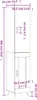 vidaXL Highboard Betongrau 34,5x34x180 cm Holzwerkstoff Produktbild-Vorschau 8
