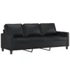 vidaXL 3-Sitzer-Sofa Schwarz 180 cm Kunstleder Produktbild-Vorschau 1