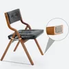 Set van 2 opklapbare eetkamerstoelen bekleed met kunstleer, Productafbeelding-voorbeeld 6