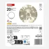 LED vánoční skleněná koule – zlatá, 15 cm, 3x AA, vnitřní, teplá bílá, časovač Anteprima dell’immagine prodotto