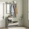 Garderobenm?bel-Set mit 6-Haken-Garderobe, Schuhregal mit Produktbild-Vorschau 9
