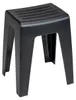 WENKO Sgabello da bagno in plastica Kumba Nero Sgabello da Anteprima dell’immagine prodotto 3