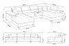 MICHAEL-ANGELO U-Form Ottomane Links Wohnlandschaft 345 x Produktbild-Vorschau 6