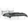 Bettgestell mit Kopfteil Metall Weiß 135x190 cm Produktbild-Vorschau 3