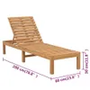 vidaXL Bains de soleil 2 pcs. Bois massif teck Voir les images du produit 8