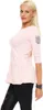 Damen Langarm Bluse Tunika mit Strass; Puderrosa/S/M Produktbild-Vorschau 2
