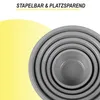 Rührschüssel Set Grau 10-teilig – 2x 5er Set Kunststoff Produktbild-Vorschau 4