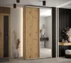 Šatní skříň YVONA 3 - 130/45 cm, dub artisan / stříbrná Náhled obrázku produktu 1