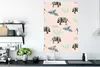 MuchoWow® Poster Zebra - Pflanzen - Rosa 80x120 cm - Produktbild-Vorschau 3