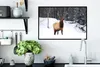 MuchoWow® MuchoWow® Gerahmtes Poster Rotwild - Schnee - Produktbild-Vorschau 3