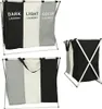 Multiple views of a three-compartment laundry sorter. Produktbild-Vorschau