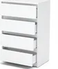 Kommode mit 4 Schubladen Weiß Matt 60x33,5x92,5 Sideboard Produktbild-Vorschau 4