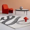 Handgefertigter Wohn- und Schlafzimmerteppich aus Wolle mit Produktbild-Vorschau 2