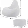 icon Sitzsack Bean Bag Dalton mit Hocker, Grau, Cord, Groß, Produktbild-Vorschau 5