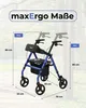 maxErgo Rollator Blau Gehhilfe für Outdoor Indoor Produktbild-Vorschau 2