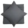 4 tlg Uni Bettwäsche 135x200 Anthrazit Einfarbig Renforce Produktbild-Vorschau 2