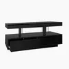A black TV stand with a drawer pulled out, shown against a white background. Anteprima dell’immagine prodotto