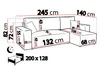 CELTIC 245x150 –Cord Ecksofa, Schlafsofa mit Bettkasten, Produktbild-Vorschau 6
