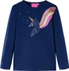 Kinder-Langarmshirt Marineblau 116 Produktbild-Vorschau 1