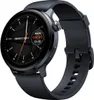 A close-up studio shot of a black smartwatch with a black band, displayed against a white background. Podgląd zdjęcia produktu