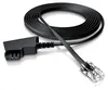 A black network cable with a TAE-F connector on one end and an RJ45 connector on the other, coiled on a white surface. Anteprima dell’immagine prodotto
