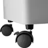 Close-up of the bottom of a white appliance showing two black casters. Náhled obrázku produktu