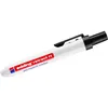 A white permanent marker with a black clip and cap, shown at an angle on a white background. Podgląd zdjęcia produktu