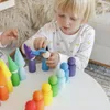 Ulanik Montessori Jouets en bois Poupées arc-en-ciel à Voir les images du produit 11