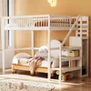 OKWISH Lit Mezzanine 140x200 cm, Lit Enfant avec Escalier, Voir les images du produit 3