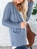 ASKSA Damen Strickjacke Strickpulli Langarm mit Taschen Produktbild-Vorschau 4