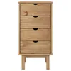 Cassettiera OTTA 45x39x90 cm in Legno Massello di Pino Anteprima dell’immagine prodotto 3