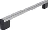 A silver and black oven handle is shown against a white background. Produktbild-Vorschau