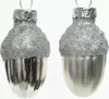 Christbaumschmuck Eicheln 4cm Glas 12 Stück - Silber Produktbild-Vorschau 3