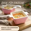 Mini Auflaufform Keramik 4er Set Stapelbar - Extra Hoch - Produktbild-Vorschau 2