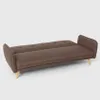 A brown fabric sofa bed is shown from a side angle against a plain background. Anteprima dell’immagine prodotto