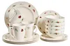 BELIANI Sada 16 kusů bílého porcelánového ručně vyráběného Náhled obrázku produktu 1