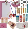 Valigetta del dottore per bambini in legno dentista Anteprima dell’immagine prodotto 3