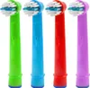 Four colorful toothbrush heads are arranged side-by-side against a white background. Produktbild-Vorschau