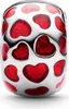PANDORA Moments Clip-Charm Herzen, 925er Silber, Emaille Produktbild-Vorschau 3