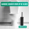 Avalo Toiletborstel Met Houder - Vrijstaand - RVS Zwart - Productafbeelding-voorbeeld 4